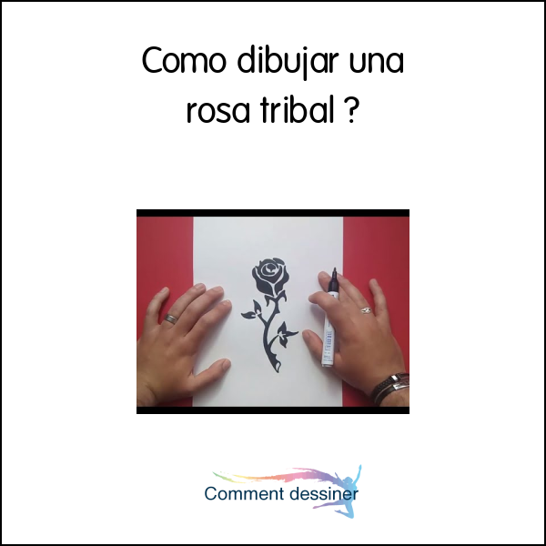 Como dibujar una rosa tribal